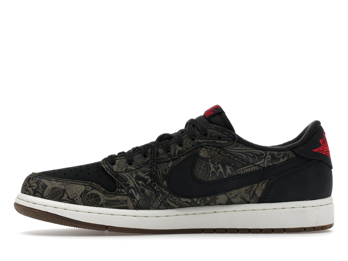Jordan 1 Retro Low OG Laser Black University Red