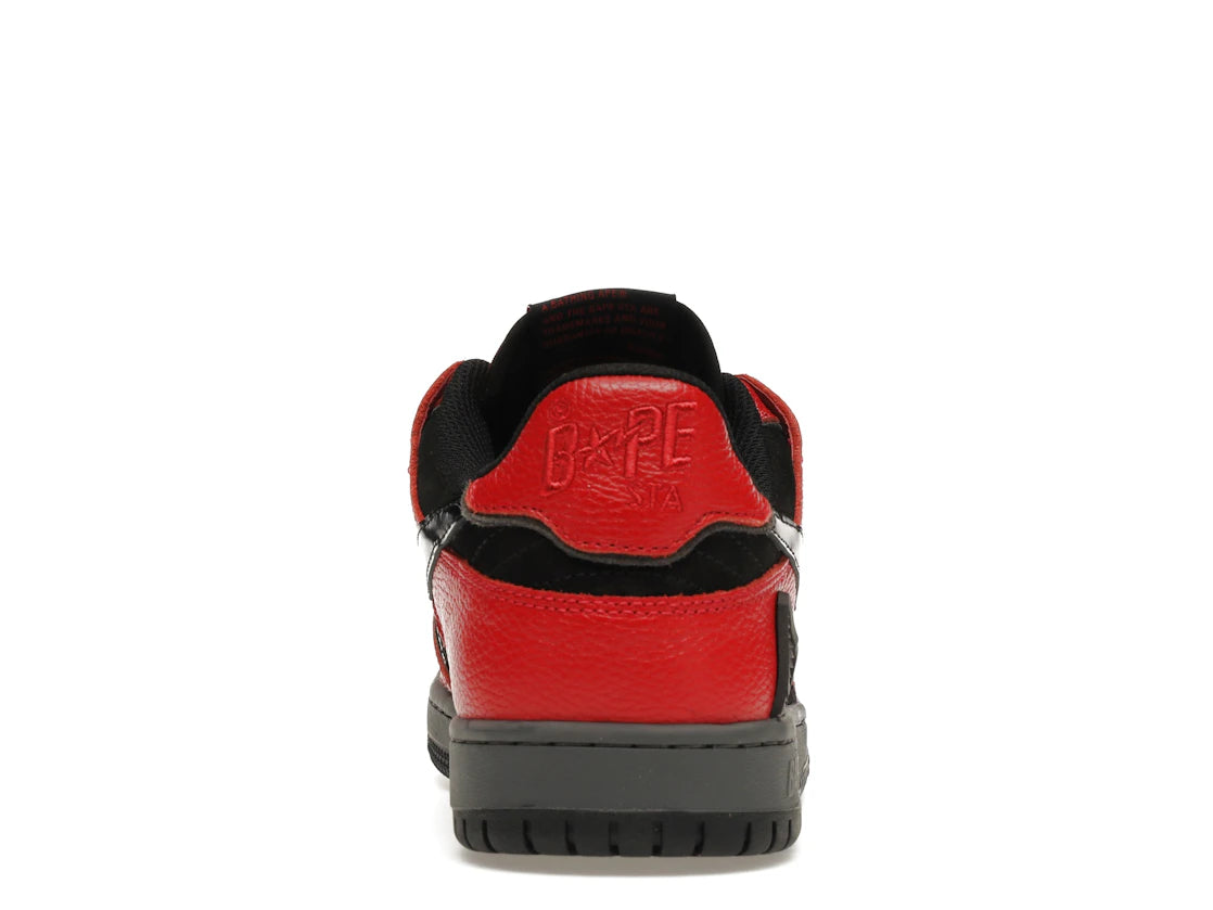 A Bathing Ape Bape SK8 Sta Red Black