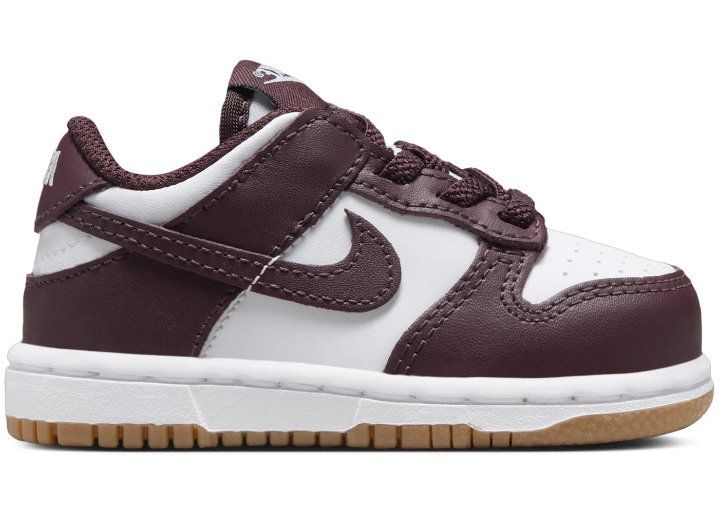 Nike Dunk Low White Gum Light Brown Burgundy Crush (TD)