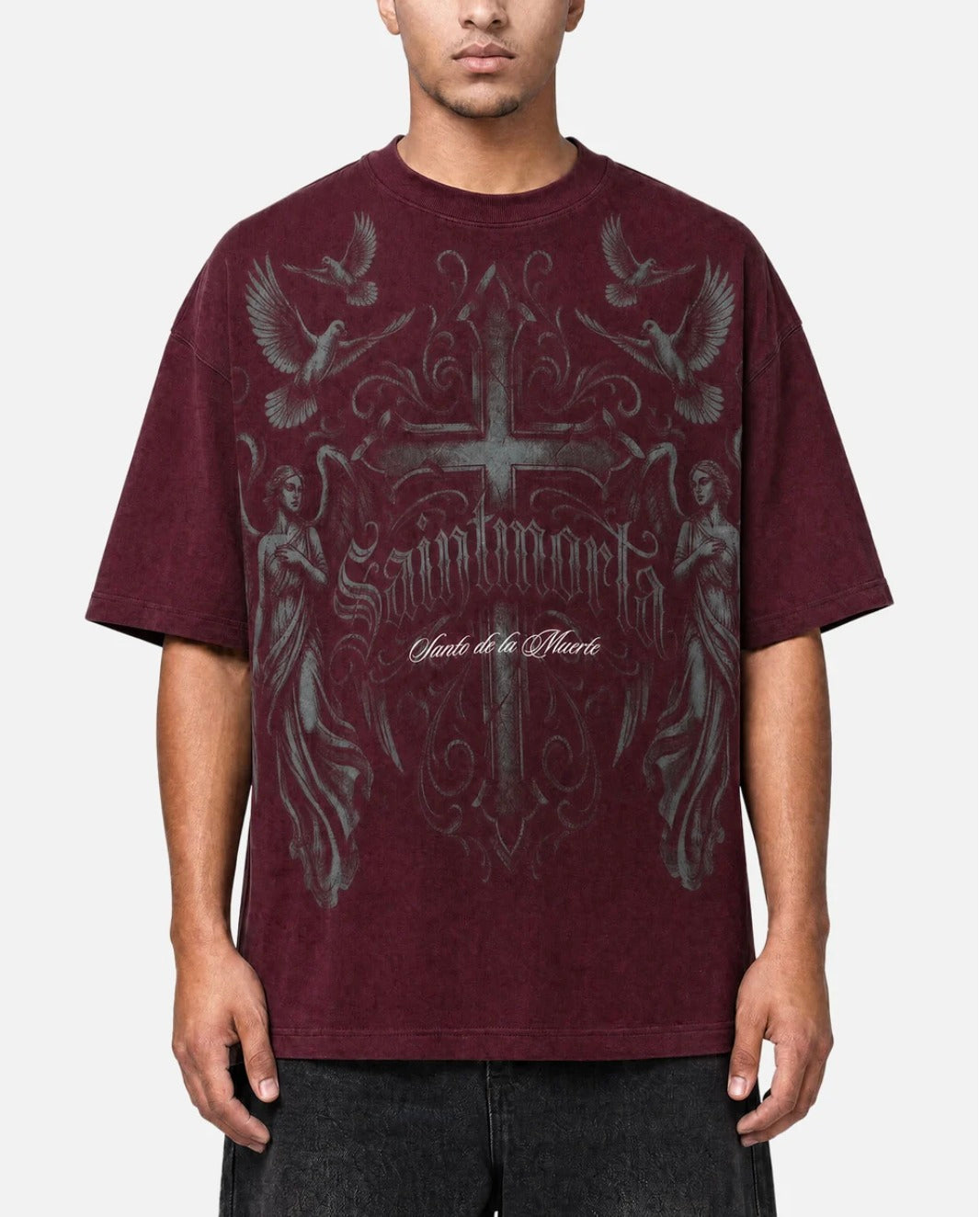 SAINT MORTA RENAISSANCE BOXY T-SHIRT PIGMENT WASHED
