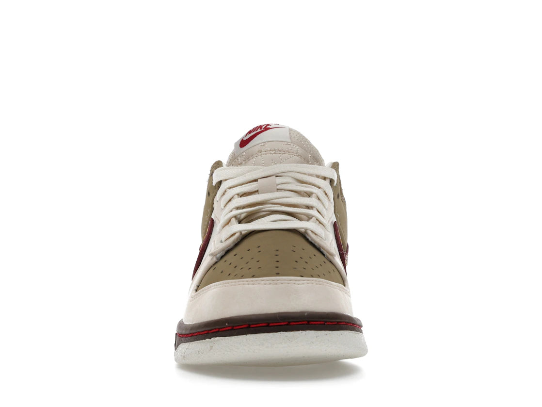 Nike Dunk Low Retro Khaki Team Red Pearl White (Women's)