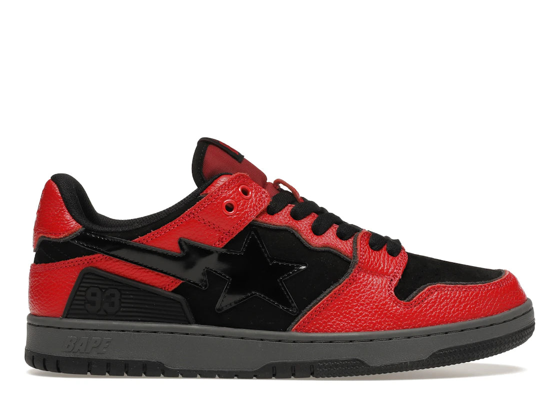 A Bathing Ape Bape SK8 Sta Red Black