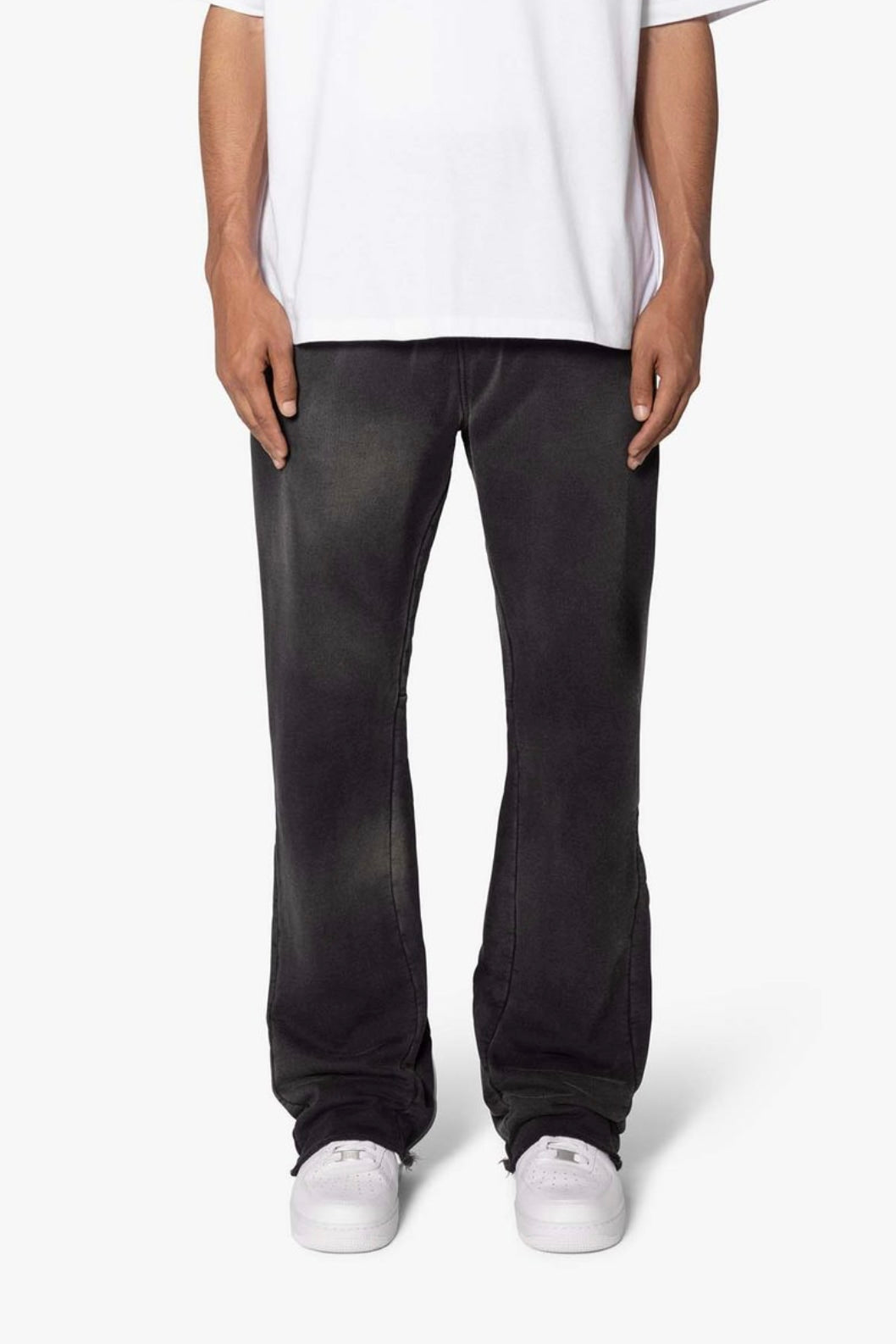 MNML - Faded Bootcut Sweatpants - Washed Black