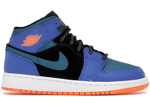 Jordan 1 Mid Racer Blue Green Abyss (GS)