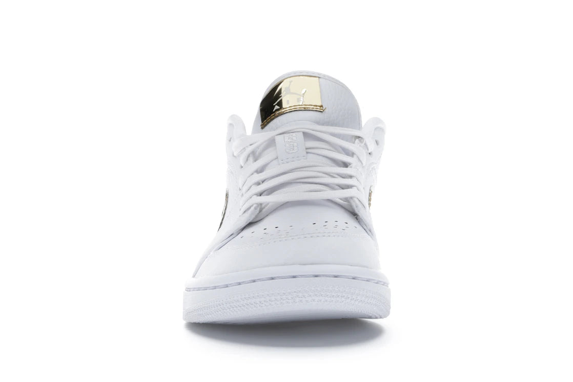 Jordan 1 Low White Metallic Gold (Women's)