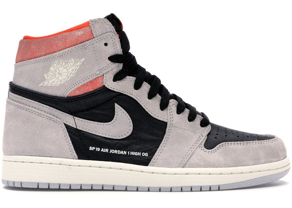 Jordan 1 Retro High Neutral Grey Hyper Crimson