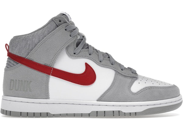 Nike Dunk High Light Smoke Grey Gym Red