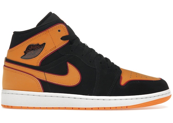 Jordan 1 Mid Fat Tongue Black Orange