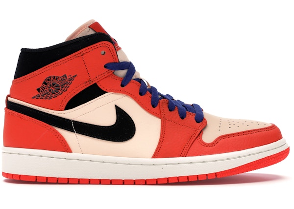 Jordan 1 Mid Team Orange Black