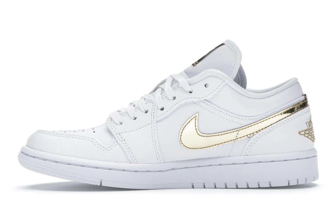 Jordan 1 Low White Metallic Gold (Women's)