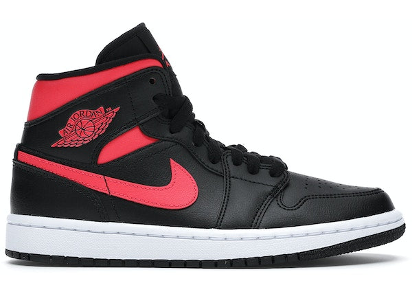 Jordan 1 Mid Black Siren Red (Women's)