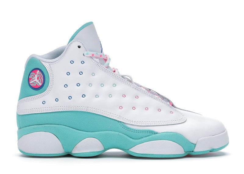 Air Jordan 13 Retro White Soar Green Pink (GS)
