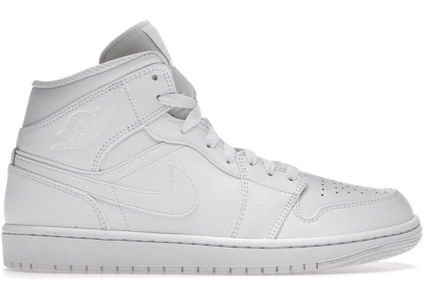 Jordan 1 Mid Triple White