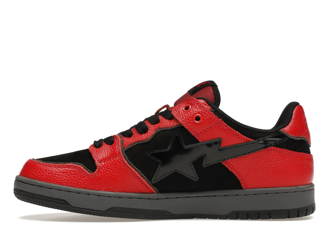 A Bathing Ape Bape SK8 Sta Red Black