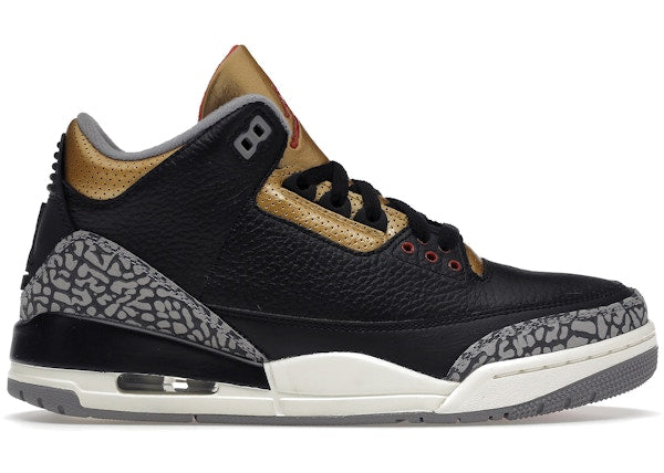 Jordan 3 Retro Black Cement Gold (Women's)