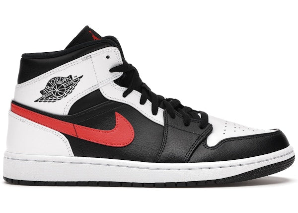 Jordan 1 Mid Black Chile Red White