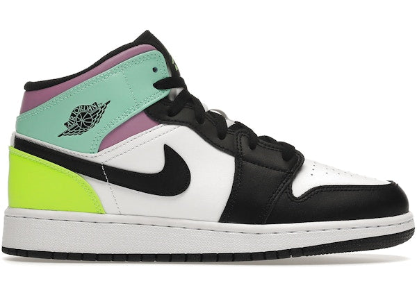 Jordan 1 Mid Pastel Black Toe (GS)